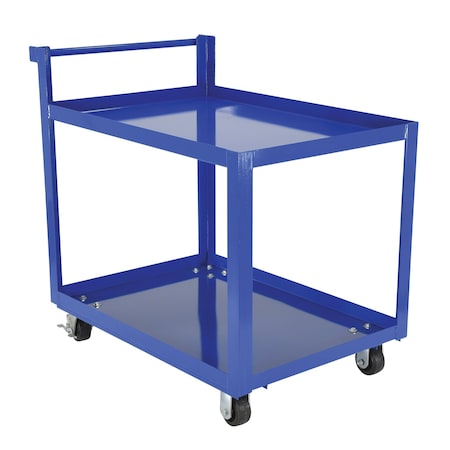 Vestil Steel Service Cart, 2 Shelves, 28 x 40, Steel, 1000 lb Load Capacity, 2 Shelves, 27.875" W SCS2-2840
